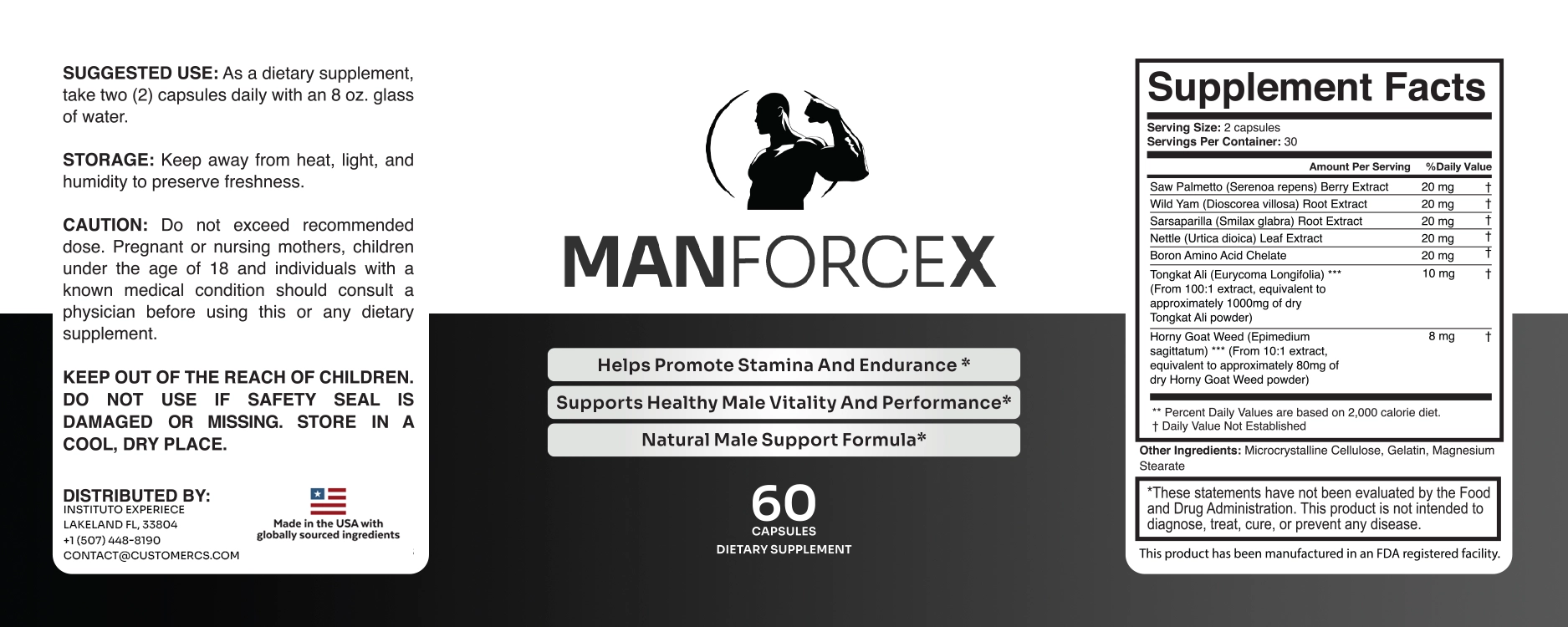 ManForceX product bottles