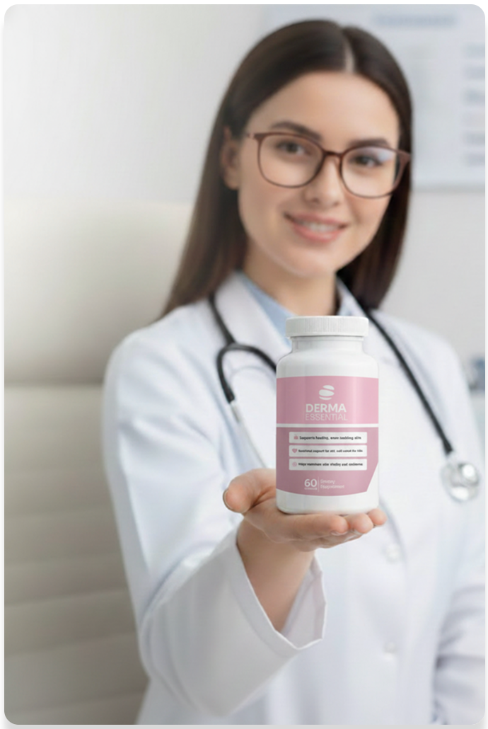 Doctor explaining Derma Essential